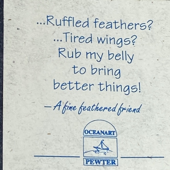 Pewter Worry Bird vintage - Picture 6 of 9